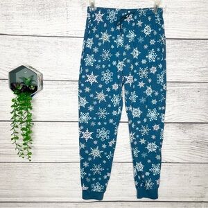 WWF Blue Snowflake Pajama Pants Girls Size XL